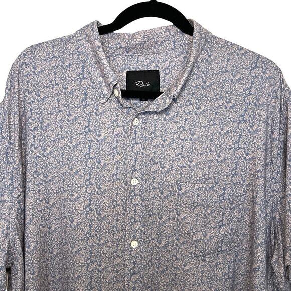Rails Men’s Carson Floral Print Linen Blend Button Down Shirt Size XL - Picture 5 of 6